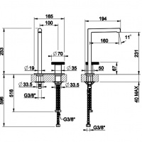 Смесители Высокий смеситель для раковины хром 