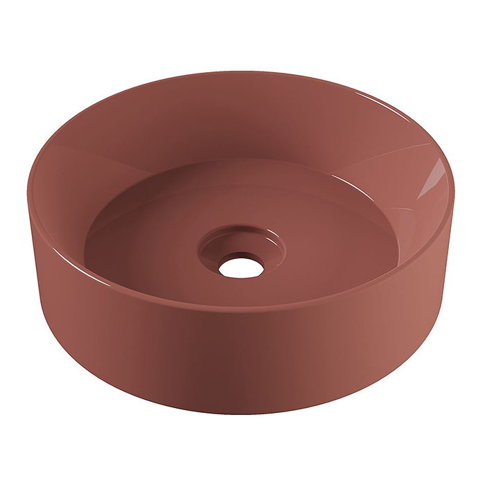 Раковины Раковина Round Ø40хВ12, накладная, без отверстия под смеситель, табаско глянцевый 
