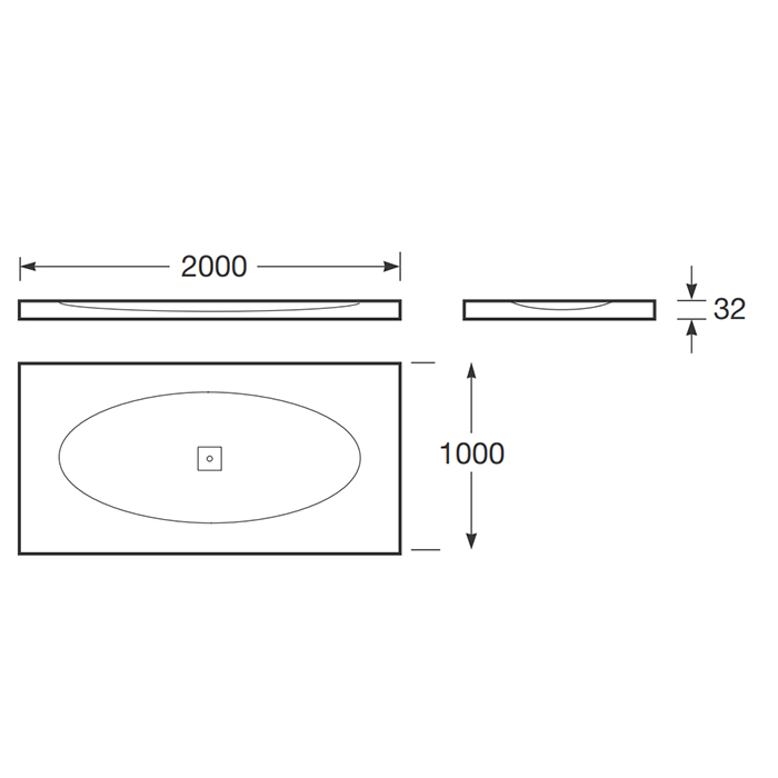 Душевые поддоны Baia душевой поддон 200х100х3.2см с боковым сливом, с anti-slip, мат-л: stonex, цвет: greige 