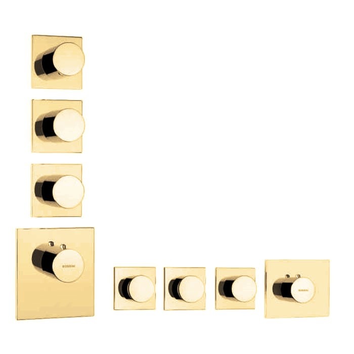 Смесители Наружняя часть термостата для Z030202000, Z030271000, Z030273000 с отдельными панелями, круглая рукоятка, золото 