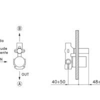 Смесители Встраиваемая часть однорычажного смесителя для ванны/душа 