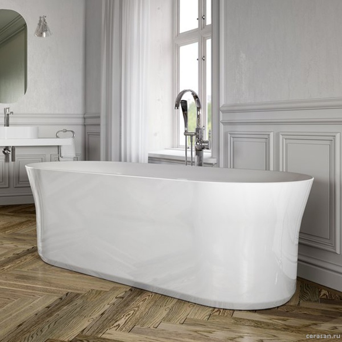 Ванны Ванна отдельностоящая 1800x800 белая (слив-перелив - хром) 