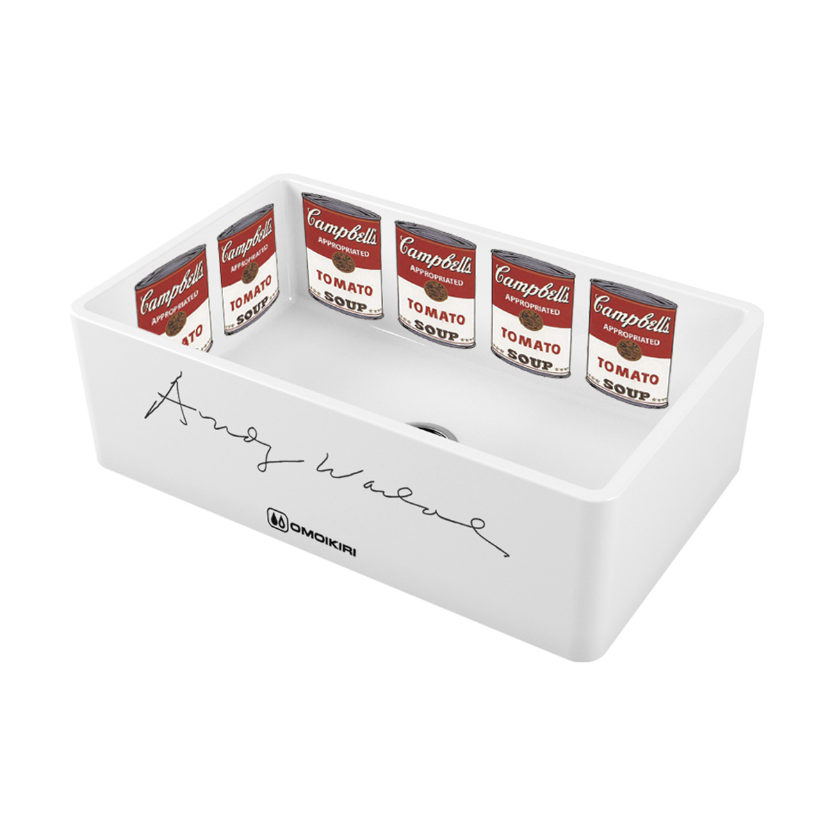 Кухонные мойки Кухонная мойка 760x460x254 Mikura 76-Warhol Natceramic/белый 