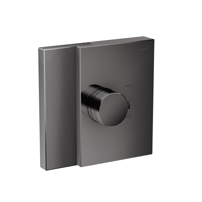 Смесители Смеситель для душа Highflow, встраиваемый, термостат, без запорного вентиля, алмазная огранка, цвет черный 