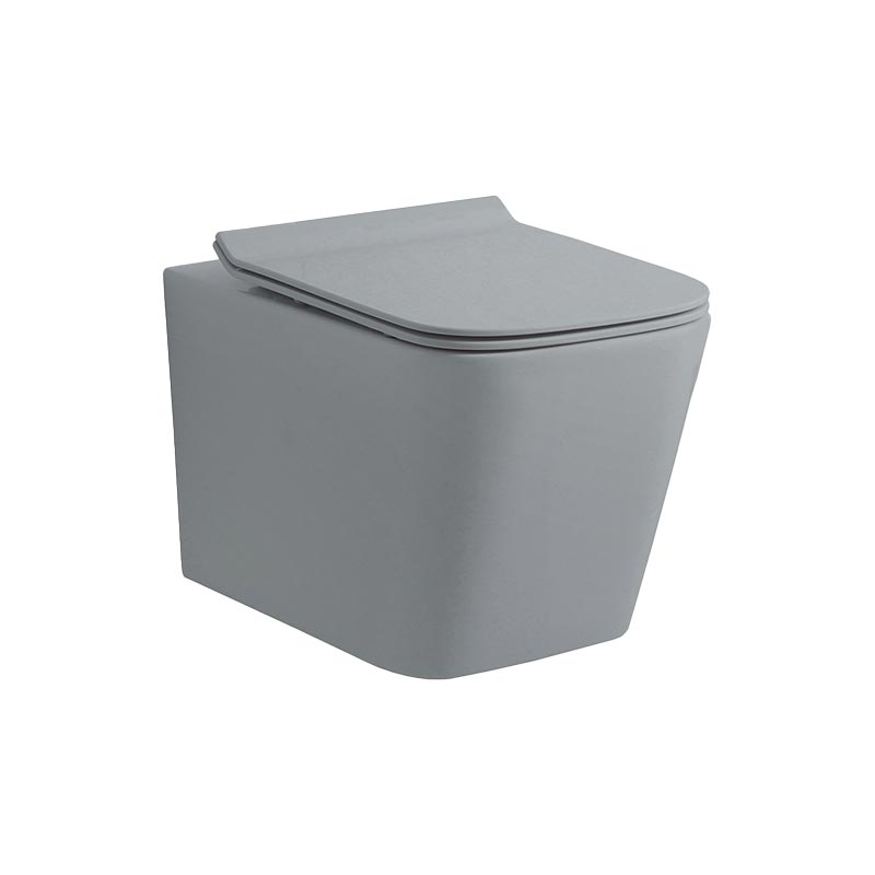 Унитазы Унитаз подвесной серый матовый TORNADO 520X360x360, TORNADO смыв, сиденье Soft close 