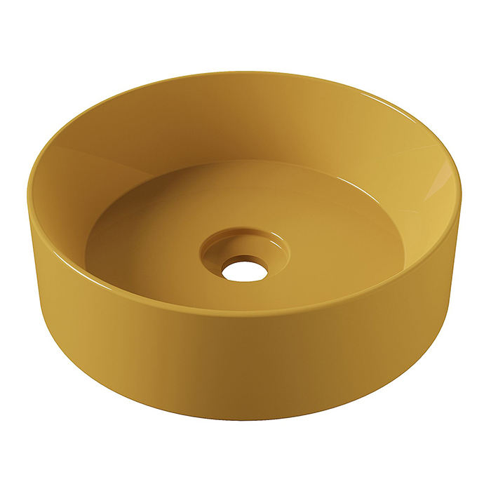 Раковины Раковина Round Ø40хВ12, накладная, без отверстия под смеситель, мёд глянцевый 