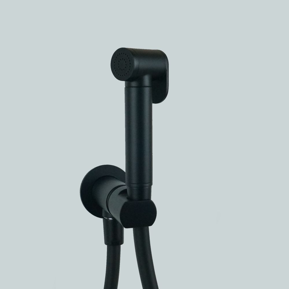 Комплект гигиенического душа с прогрессивным картриджем, цвет черный матовый