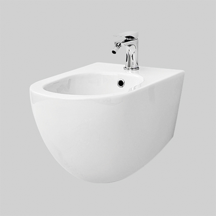 Биде подвесное 37х52 см, 1 отверстие, цвет белый матовый/покрытие Saniglaze