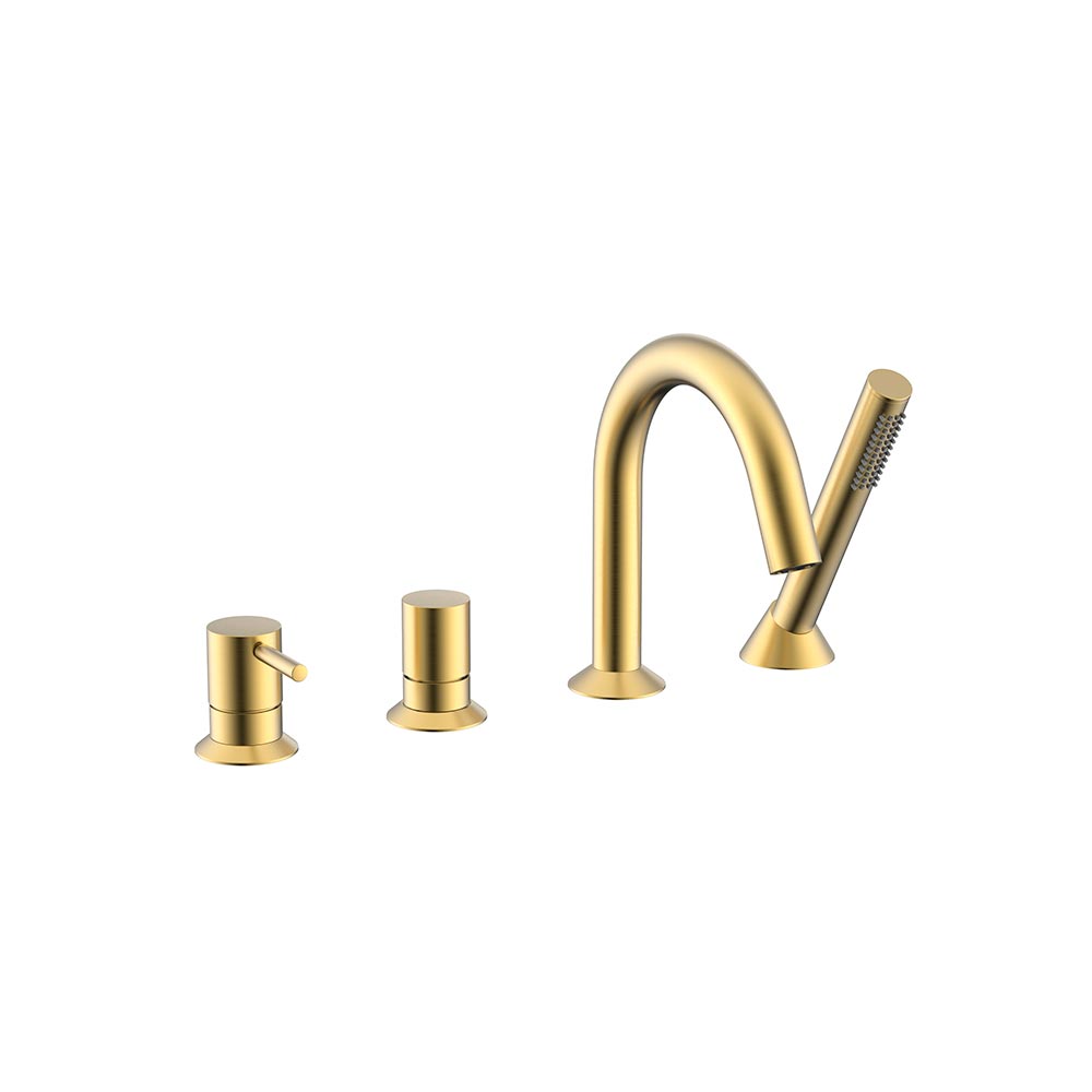 Смеситель на борт ванны BRUSH GOLD