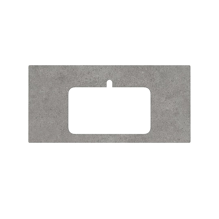 Мебель для ванной Столешница из керамогранита для раковин, встраиваемых сверху Фондамента 100, серая 