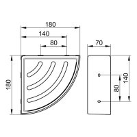Аксессуары для ванной Угловая корзинка для душа (хром | антрацит) 