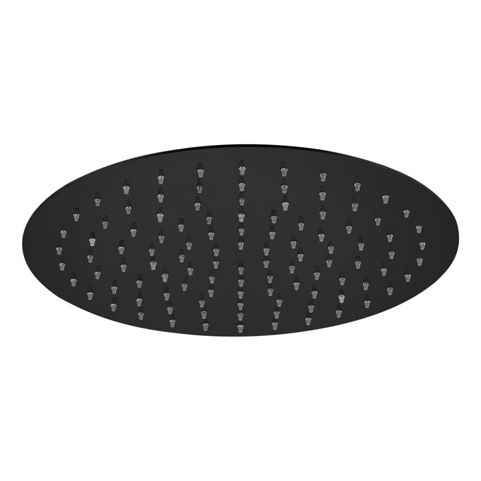 Душевая программа Верхний душ d300 из нержавеющей стали, встроенный клапан безопасности, поворотное крепление, антикальций, 2мм, черный матовый 