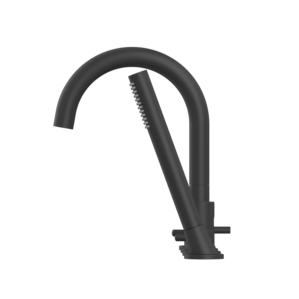 Смесители Смеситель для ванны на 4 отверстия Y1232BL (черный мат) 