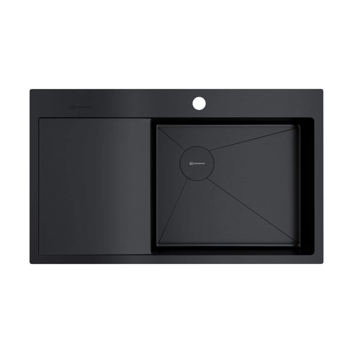 Кухонные мойки Кухонная мойка 860x510x200 Akisame 86-R Side-GB нержавеющая сталь/графит 