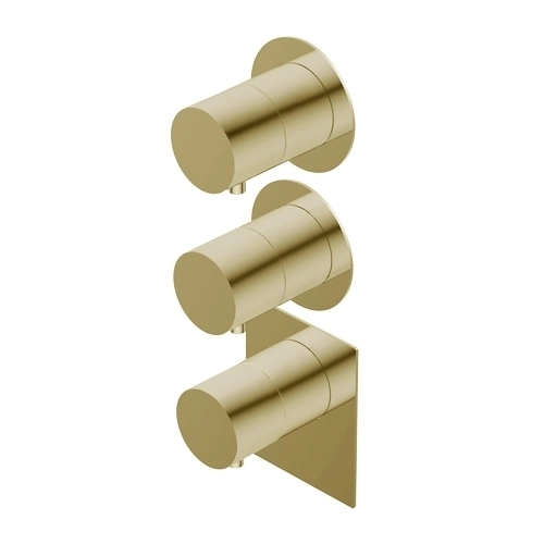 Смесители Встроенный термостатический смеситель, отделка в цвете Шампань 