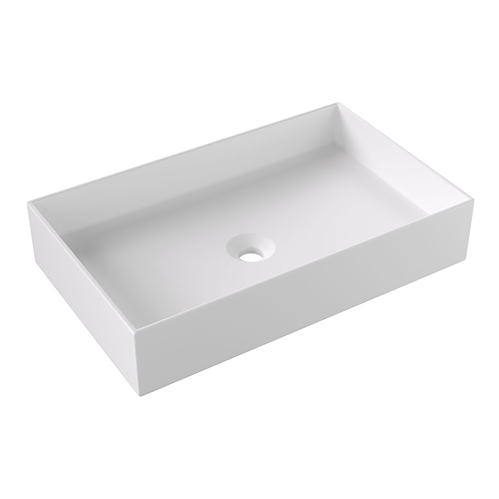 Раковины Раковина 60x37хВ12, накладная, без отверстия под смеситель, белый матовый 