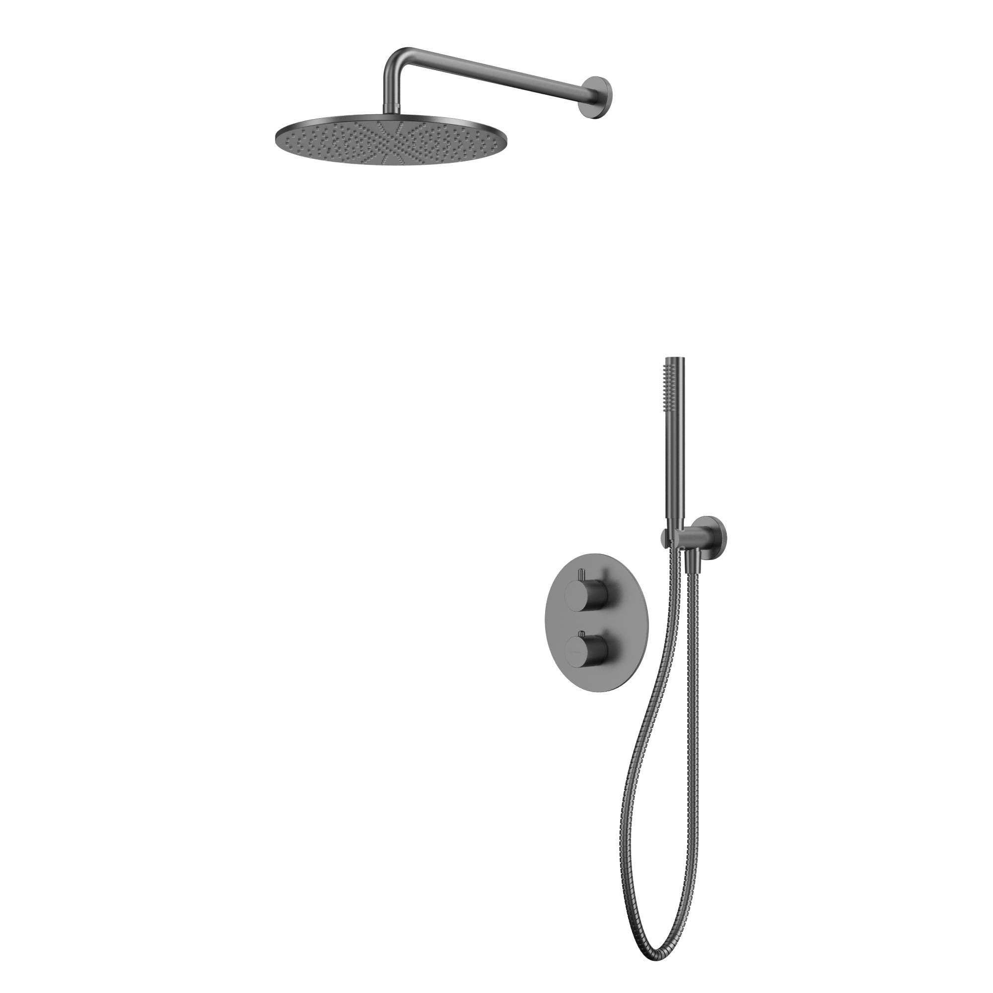 Душевая программа Термостатическая душевая система скрытого монтажа YSET08GM (оружейная сталь) 