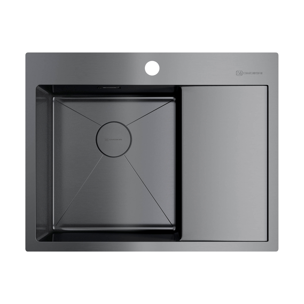 Кухонные мойки Кухонная мойка 650x510x200 Akisame 65-L-GM нержавеющая сталь/вороненая сталь 