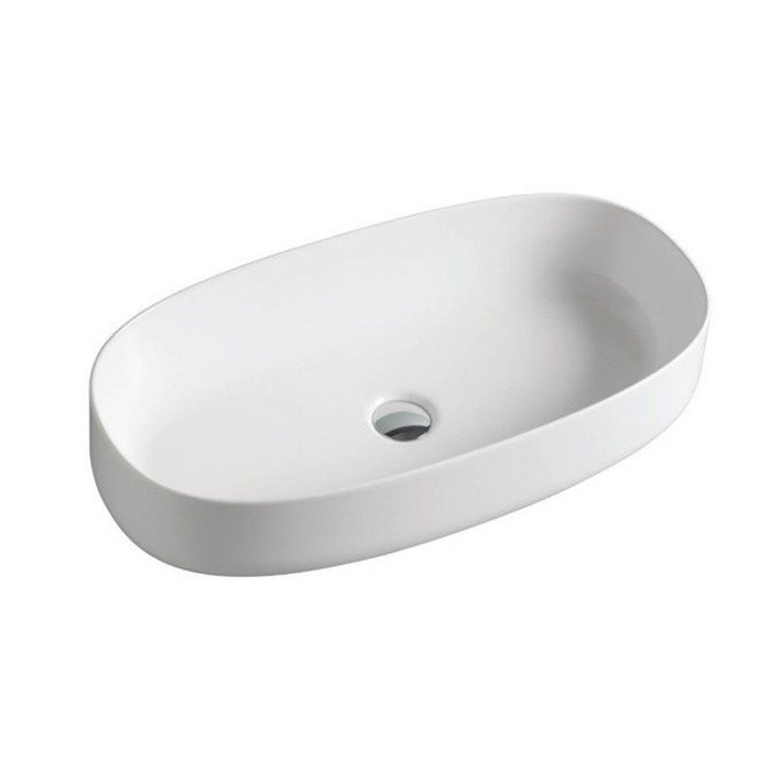 Раковины Раковина настольная 68x35 см, цвет матовый белый, Saniglaze 