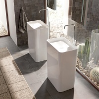 Раковины BETTE Art Monolith Раковина свободност-я 60х40хh90см, без отв под см, c перелив/сифон/донным клап, мат-л: сталь-эмаль, цвет:белый (СПЕЦЦЕНА со склада) 