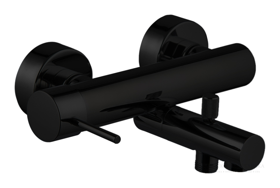 Смесители Смеситель для ванны Spillo Up настенного внешнего монтажа, без душевого комплекта, цвет чёрный матовый 