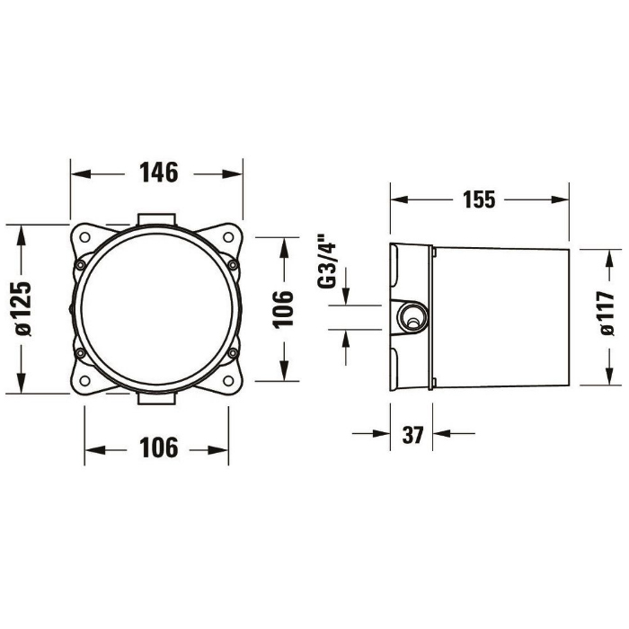 Смесители C1 Базовый набор для установки напольного смесителя 
