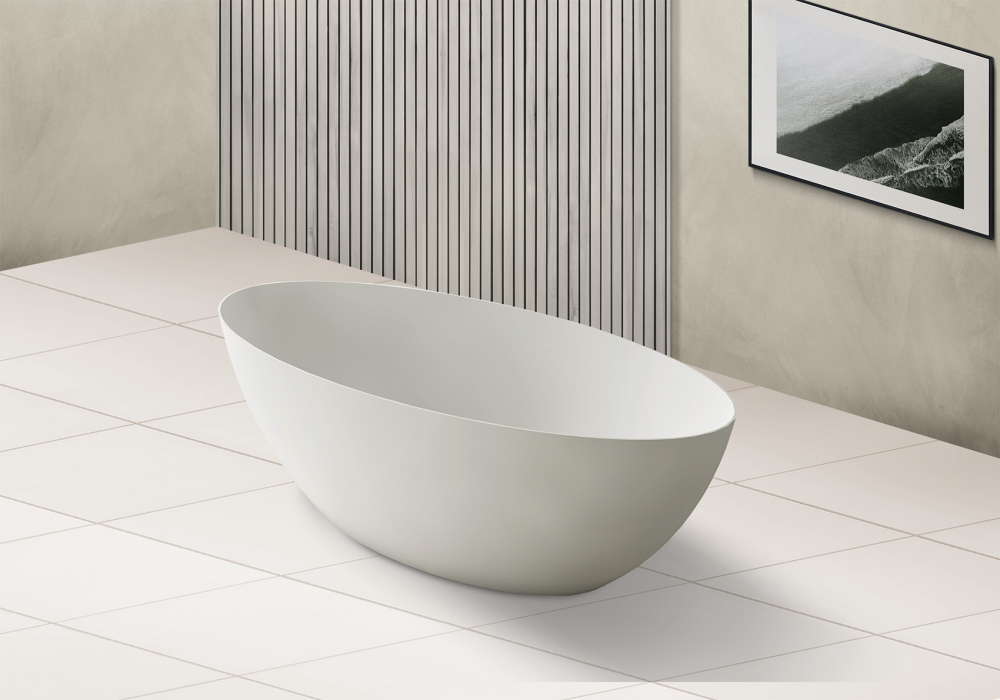 Ванны Ванна из искусственного камня белая матовая 160x75 