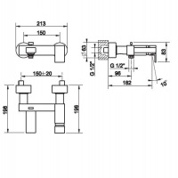 Смесители Смеситель для ванны цвет хром 