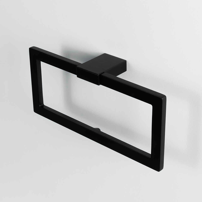 Полотенцедержатель кольцо, цвет чёрный матовый