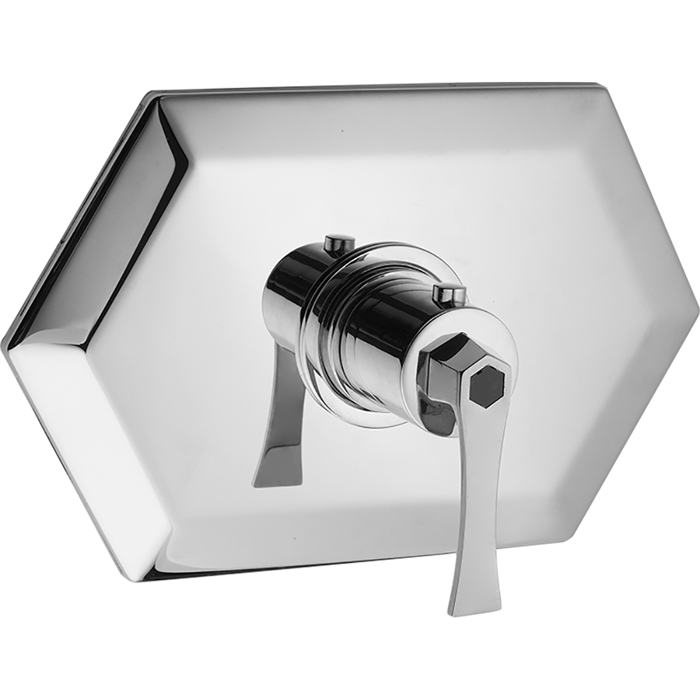 Смесители Внешняя часть встраиваемого термостатического смесителя для душа, цвет хром/черный 