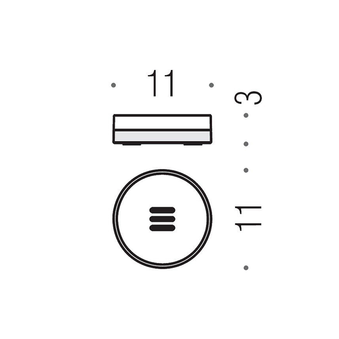 Аксессуары для ванной Мыльница настольная, цвет PVD графит матовый/матовое стекло 