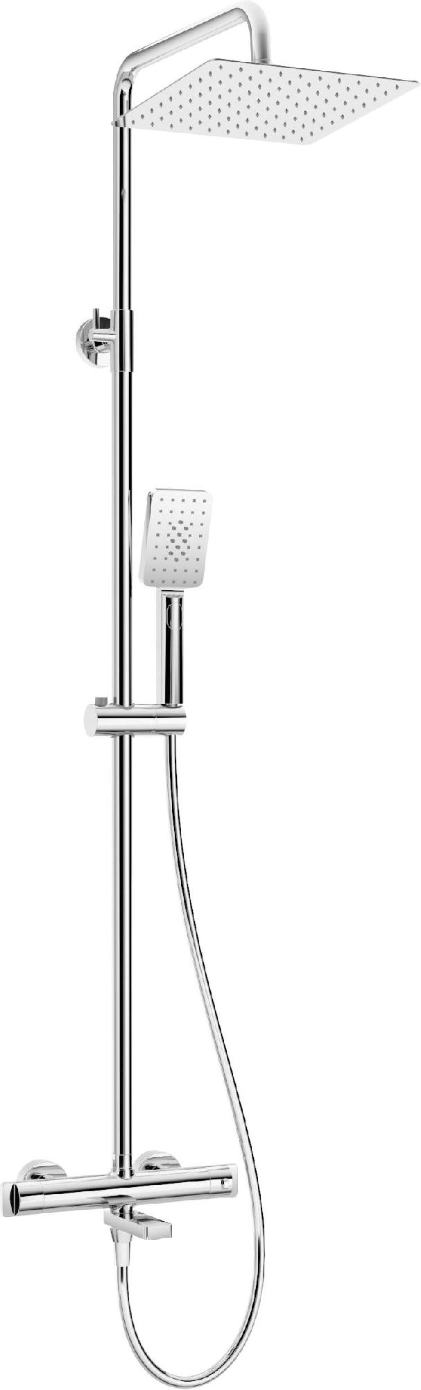 Душевая программа Душевая колонна термостат с поворотным изливом (хром) 