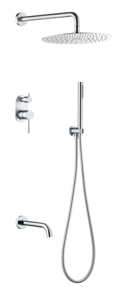 Смесители Смеситель встроенный + верхний+ ручной душ Хром с изливом 