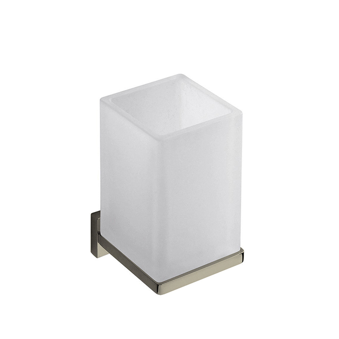 Стакан подвесной, цвет PVD нержавеющая сталь/матовое стекло