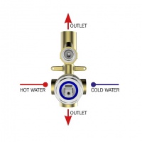 Смесители Встраиваемая часть смесителя для ванны на 2 выхода 
