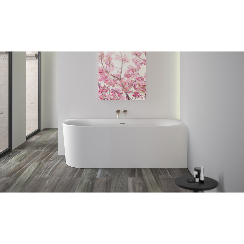 Ванны FRESH LEFT Ванна акриловая в правый угол 180х80х60H, щелевой перелив, белая глянцевая 