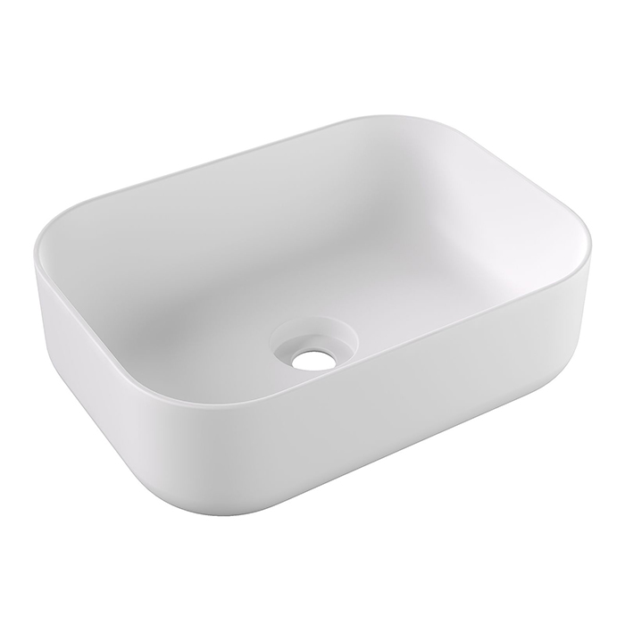 Раковины Раковина 50x37хВ16,5, накладная, без отверстия под смеситель, белый матовый 