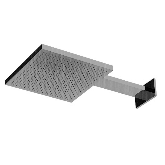 Душевая программа Верхний душ с кронштейном 300*300 мм, нержавеющая сталь шлифованная 