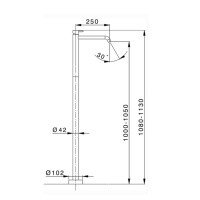 Смесители Less New Внешняя часть напольного смесителя для раковины напольной, цвет черный матовый (без внутр части ZA004510) 
