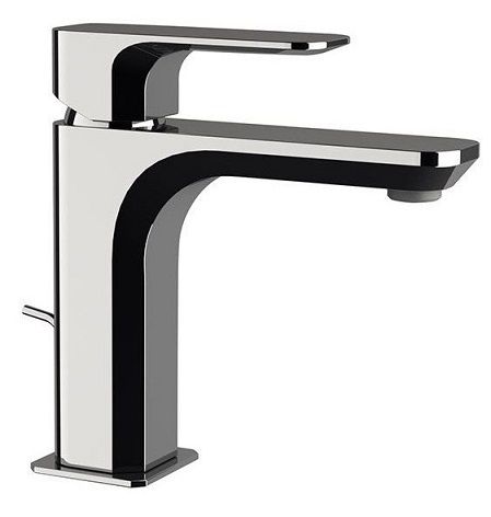 Однорычажный смеситель для раковины (излив 12 см), с донным клапаном, цвет зачищенное золото