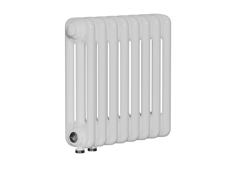 Радиатор 3-х трубчатый 3037, 12 секций, 552xh365, подключение нижнее, белый