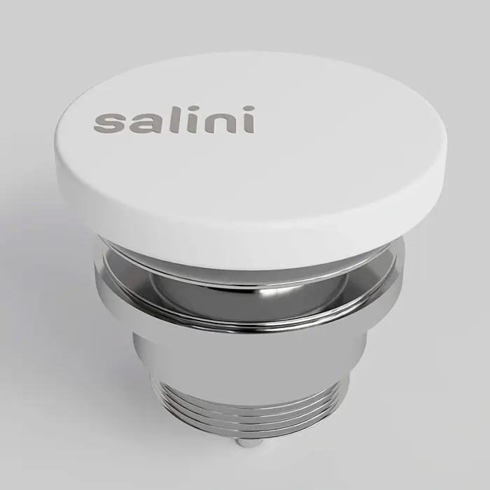 Клапан донный фиксированный  D 604  S-Sense глянцевый, для раковины цвет белый