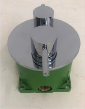 Внешняя часть термостата с запорным переключающим вентилем на 2 потока, Хром