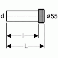 Комплектующие Патрубок для унитаза 152.434.16.1 Geberit 