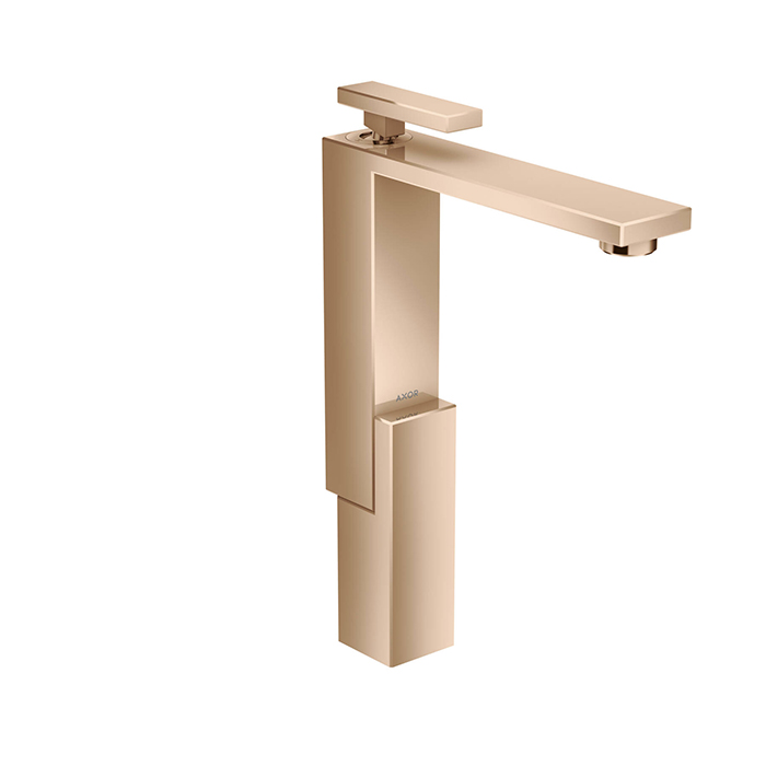 Смесители Смеситель для раковины, на 1 отверстие, с донным клапаном push/open, излив 180 мм, цвет красное золото 