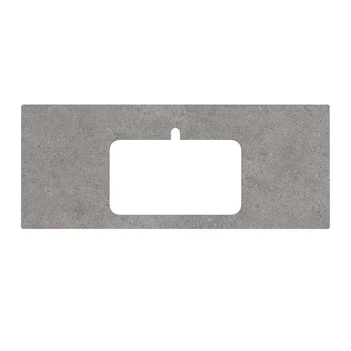 Столешница из керамогранита для раковин, встраиваемых сверху Фондамента 120, серая