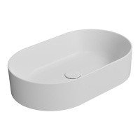 Раковины Раковина накладная 60*37 см (белый матовый) 