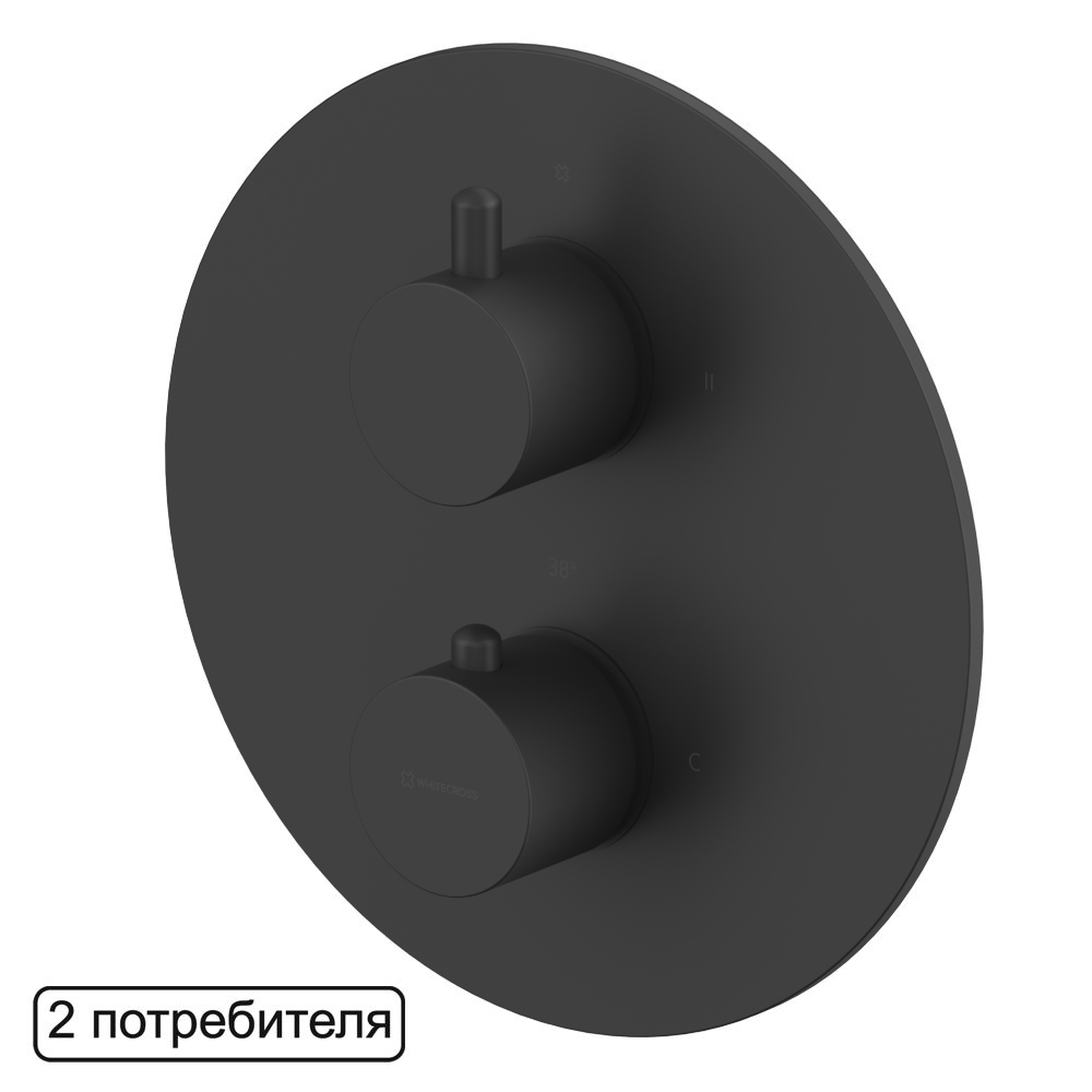 Смесители Смеситель термостатический для душа скрытого монтажа Y1236BL (черный мат) 