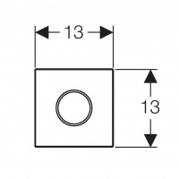 Системы инсталляции Sigma 10 HyTronic 116.025.SN.1 Накладная панель для писсуара 