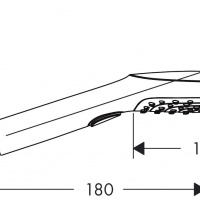 Комплектующие Ручной душ 120 мм, 3 типа струи, кнопка Select, хром/белый 